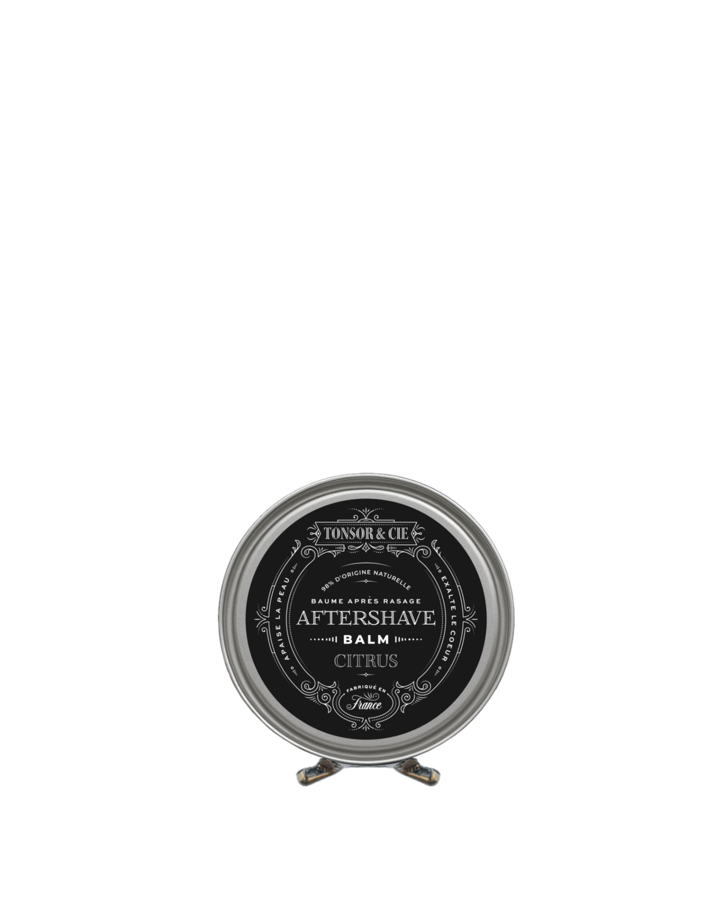 Tonsor & Cie - Baume Après-Rasage Citrus 50 ml - Hydrate, Apaise et Répare la Peau - Beurre de Karité, Huile de Coco & Aloe Vera - Texture Fondante - Formulé et Fabriqué en France