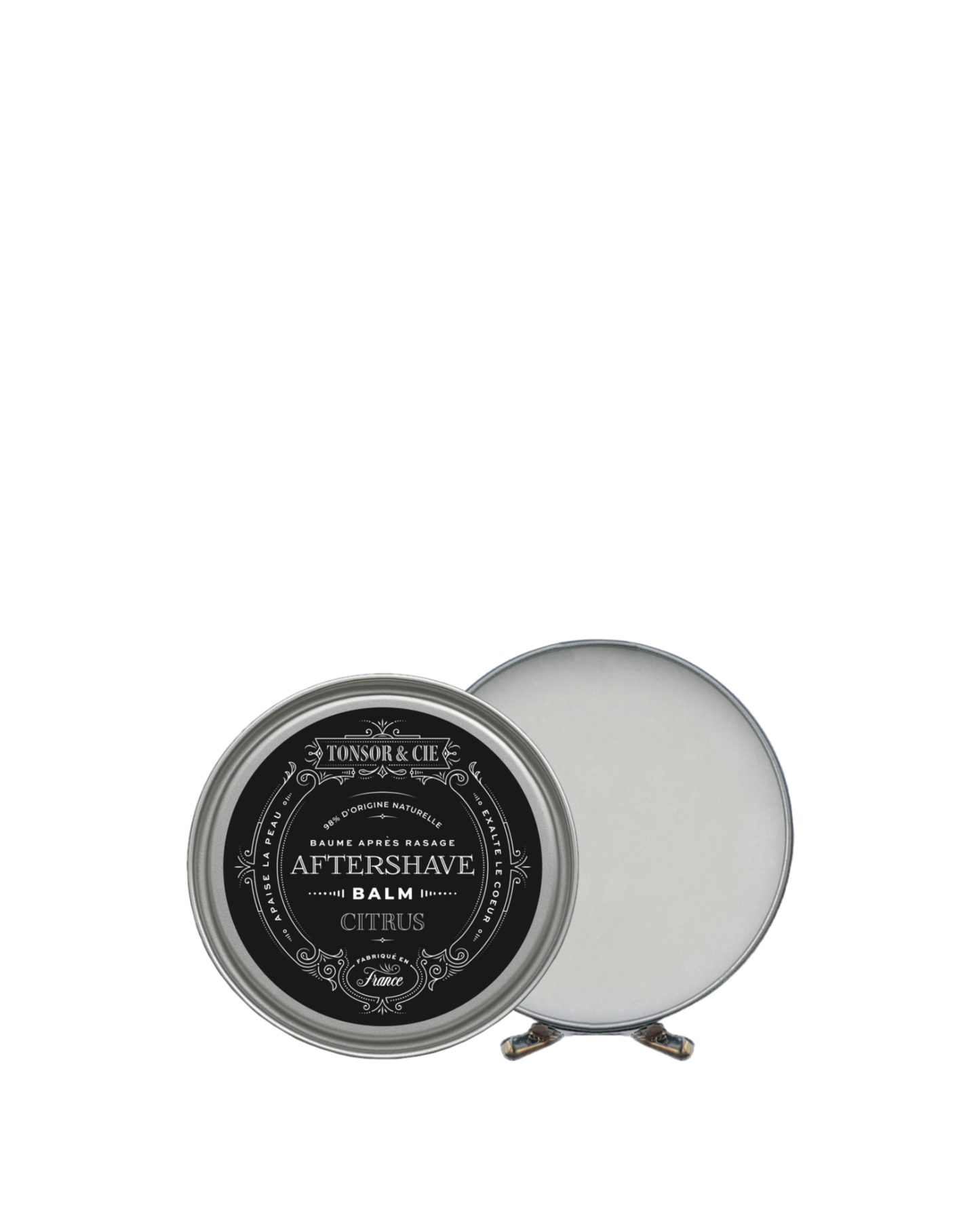 Tonsor & Cie - Baume Après-Rasage Citrus 50 ml - Hydrate, Apaise et Répare la Peau - Beurre de Karité, Huile de Coco & Aloe Vera - Texture Fondante - Formulé et Fabriqué en France