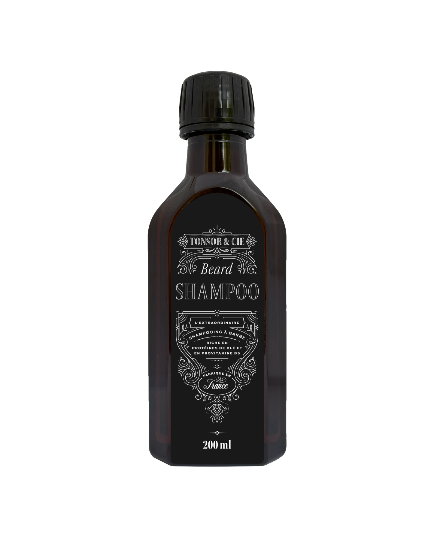 Tonsor & Cie – Beard Shampoo 200 ml – Cleanses, Hydrates & Stimulates Growth – Wheat Protein & Pro-Vitamin B5 – Fresh & Elegant Notes – Formulated and Made in France