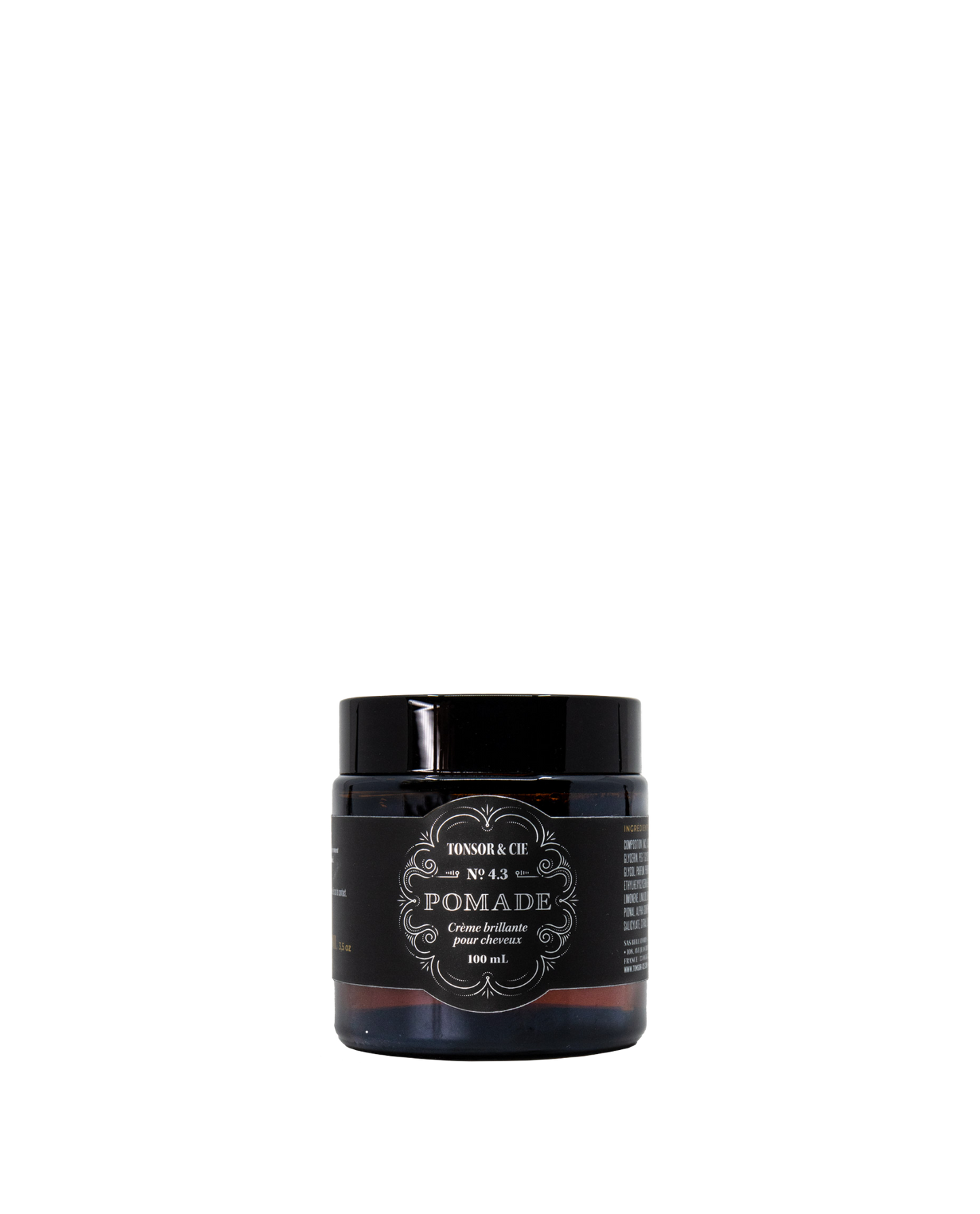 Tonsor & Cie - Pomade 100 ml - Crème Coiffante Brillante Fixation Forte - Brillance Élégante & Tenue Structurée - Texture Malléable Soluble à l’Eau - Fabriquée aux Pays-Bas