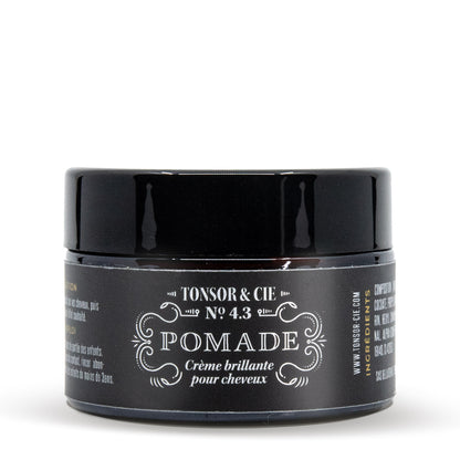 Tonsor & Cie – Pomade 30 ml – Strong Hold Shiny Styling Cream – Elegant Shine & Structured Hold – Flexible Water-Soluble Texture – Made in the Netherlands