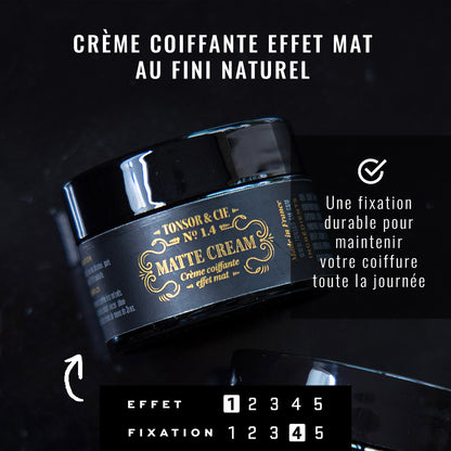 Matte Cream • Crème Coiffante Effet Mat 30 ml • Tonsor & Cie