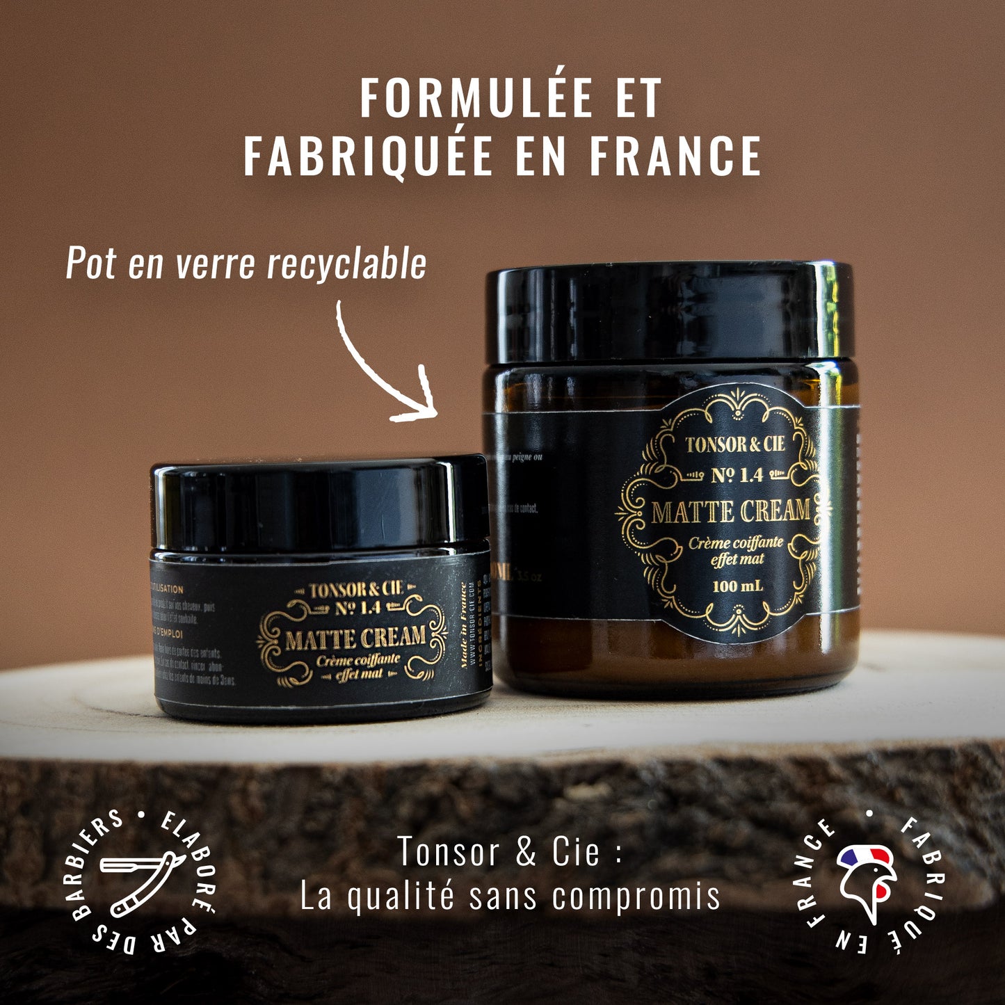 Matte Cream • Crème Coiffante Effet Mat 30 ml • Tonsor & Cie