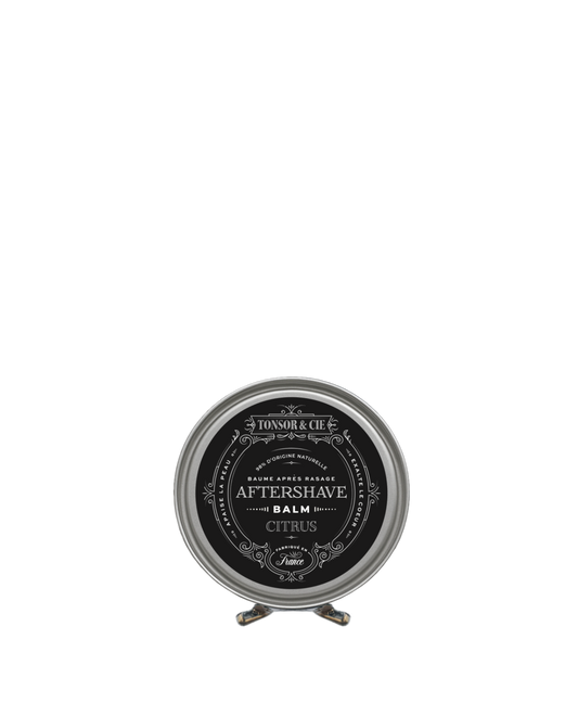 Tonsor & Cie - Baume Après-Rasage Citrus 50 ml - Hydrate, Apaise et Répare la Peau - Beurre de Karité, Huile de Coco & Aloe Vera - Texture Fondante - Formulé et Fabriqué en France