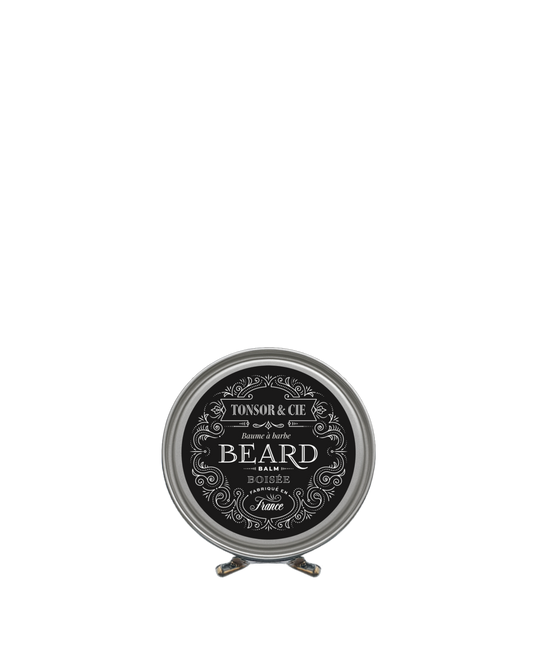 Tonsor & Cie - Baume à Barbe Boisée 50 ml - Soin Barbe Hydratant & Disciplinant - Beurre de Karité, Cire d’Abeille & Vitamine E - Parfum Bois d’Ébène - Naturel - Formulé et Fabriqué en France