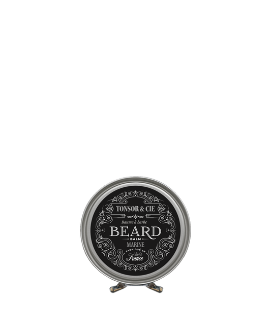 Tonsor & Cie - Baume à Barbe Marine 50 ml - Soin Barbe Hydratant & Disciplinant - Beurre de Karité, Cire d’Abeille & Vitamine E - Parfum Iodé & Sucré - Naturel - Formulé et Fabriqué en France