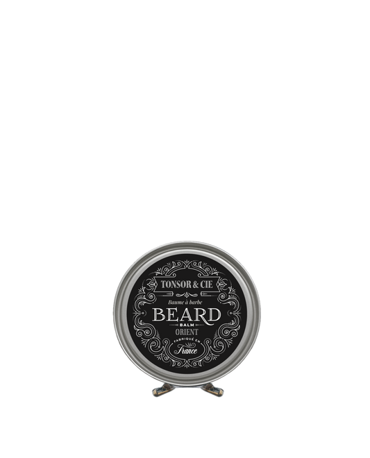 Tonsor & Cie - Baume à Barbe Orient 50 ml - Soin Barbe Hydratant & Disciplinant - Beurre de Karité, Cire d’Abeille & Vitamine E - Parfum Ambre Rouge & Vanille - Naturel - Formulé et Fabriqué en France