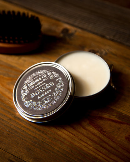 Tonsor & Cie – Woody Beard Balm 50 ml – Moisturizing & Taming Beard Care – Shea Butter, Beeswax & Vitamin E – Ebony Wood Fragrance – Natural – Formulated and Made in France