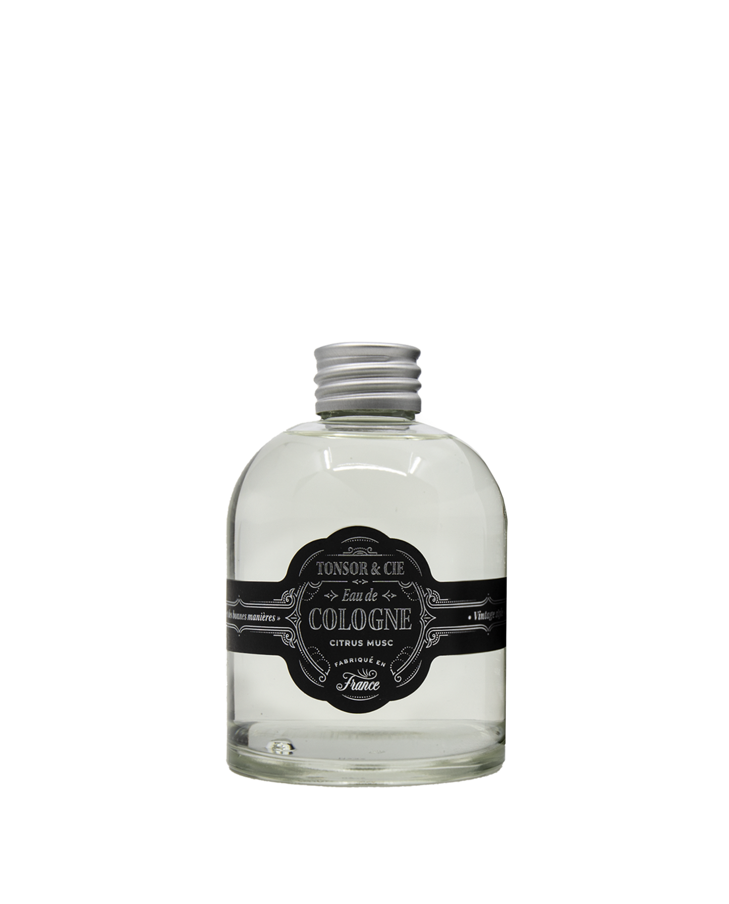 Tonsor & Cie - Eau de Cologne 250 ml - Parfum Citrus Musc - Rafraîchit et Parfume Toute la Journée - Style Vintage Élégant - Produit Naturel - Formulée et Fabriquée en France