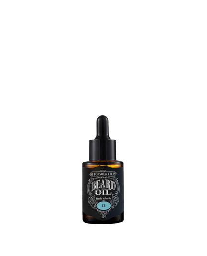 Tonsor & Cie – Ice Beard Oil 30 ml – Moisturizing & Soothing Beard Care – Organic Coconut & Avocado Oils – Icy Mint & Cedar Fragrance – Natural – Formulated and Made in France