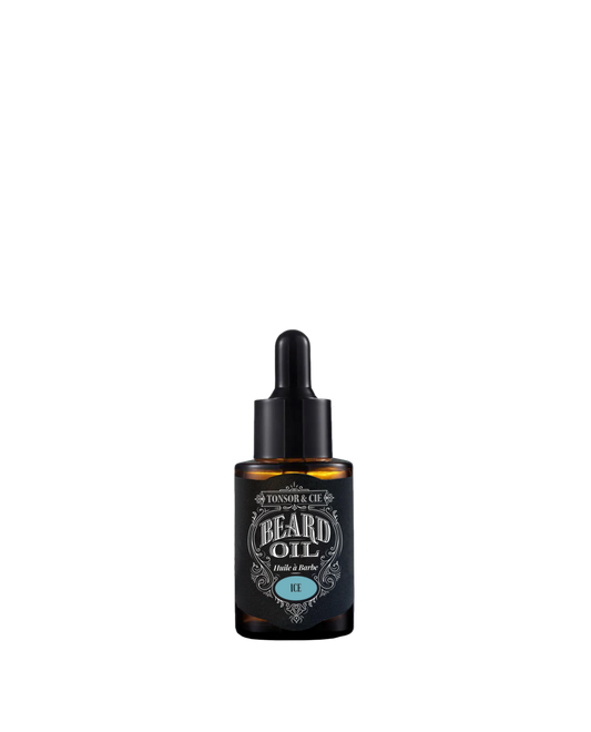 Tonsor & Cie - Huile à Barbe Ice 30 ml - Soin Barbe Hydratant & Apaisant - Huile de Coco Bio & Avocat - Parfum Menthe Glacée & Cèdre - Naturelle - Formulée et Fabriquée en France