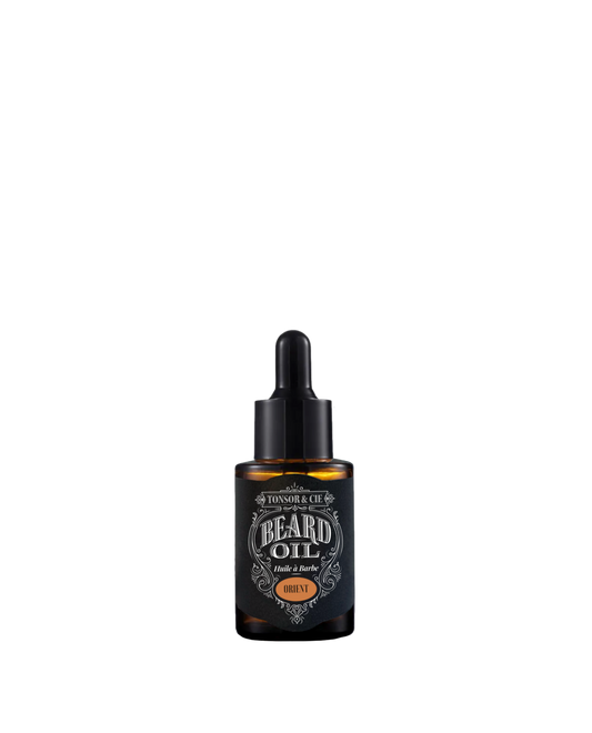 Tonsor & Cie - Huile à Barbe Orient 30 ml - Soin Barbe Hydratant & Apaisant - Huile de Roucou - Parfum Ambre, Cédre & Vanille - Naturelle - Formulée et Fabriquée en France