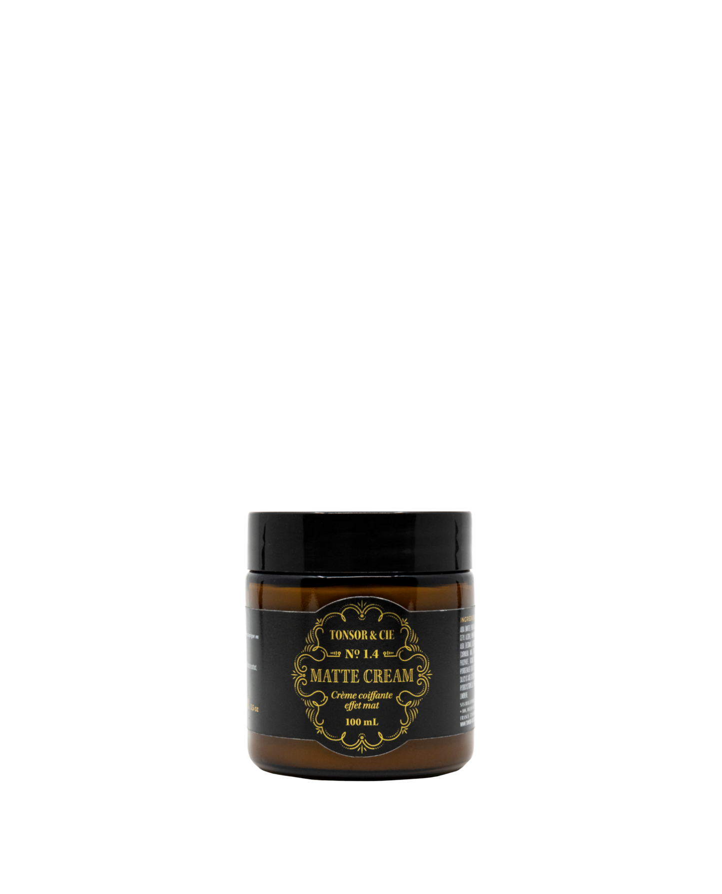 Tonsor & Cie - Matte Cream 100 ml - Crème Coiffante Effet Mat Fixation Forte - Cire d’Abeille & Huiles Minérales - Texture Non Grasse - Naturelle - Formulée et Fabriquée en France