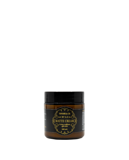 Tonsor & Cie – Matte Cream 100 ml – Strong Hold Matte Styling Cream – Beeswax & Mineral Oils – Non-Greasy Texture – Natural – Formulated and Made in France