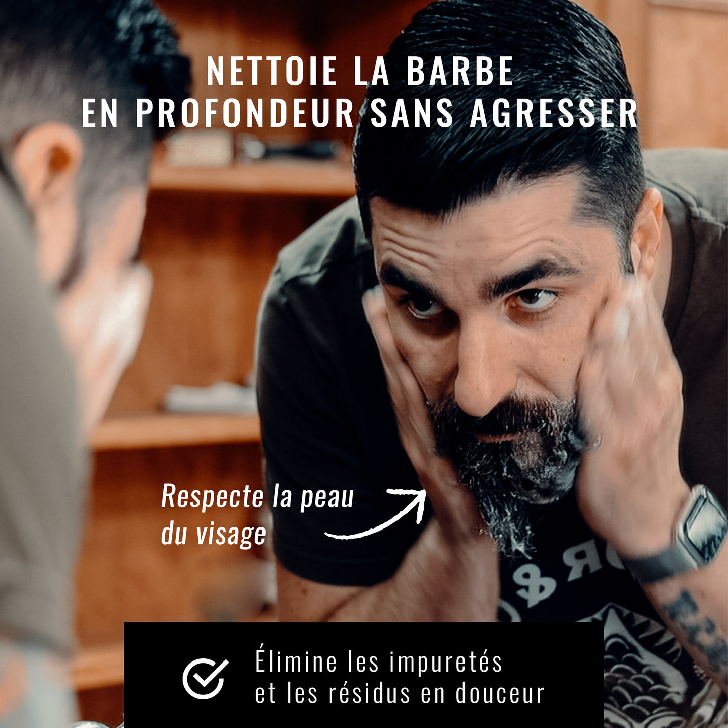 Tonsor & Cie – Beard Shampoo 200 ml – Cleanses, Hydrates & Stimulates Growth – Wheat Protein & Pro-Vitamin B5 – Fresh & Elegant Notes – Formulated and Made in France