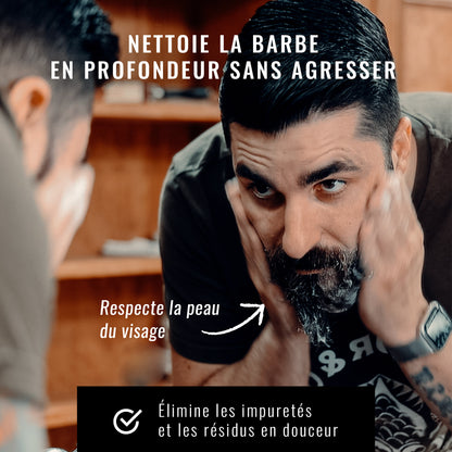 Tonsor & Cie – Beard Shampoo 200 ml – Cleanses, Hydrates & Stimulates Growth – Wheat Protein & Pro-Vitamin B5 – Fresh & Elegant Notes – Formulated and Made in France