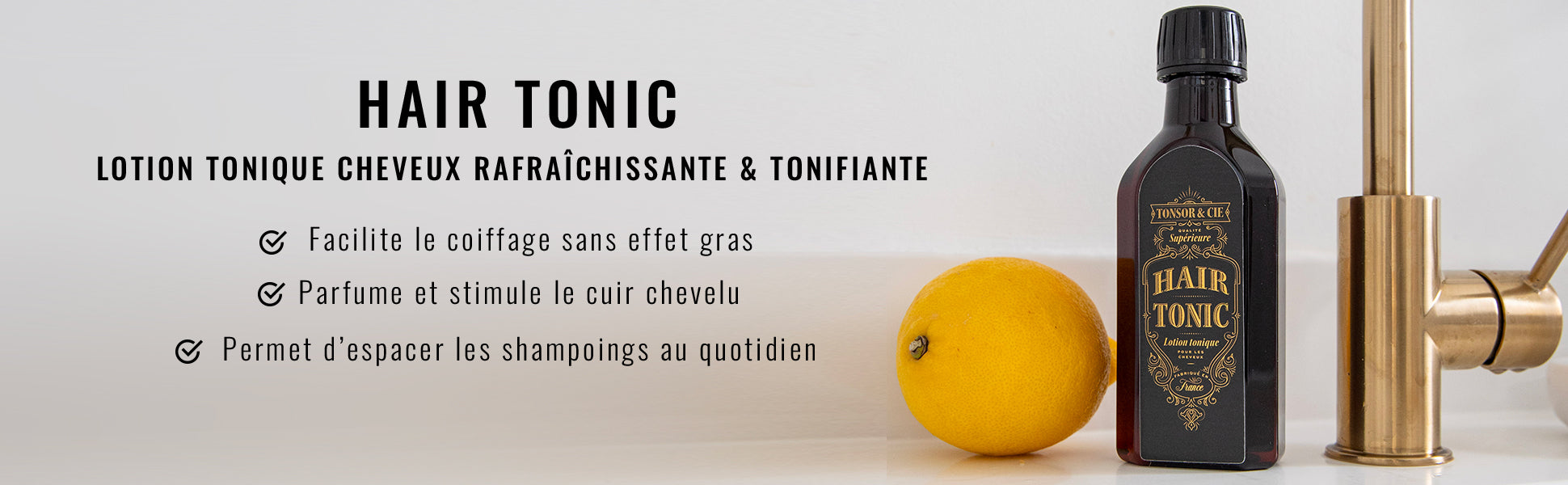 Hair Tonic Citrus • Lotion Tonique Cheveux Homme 200 ml • Tonsor & Cie