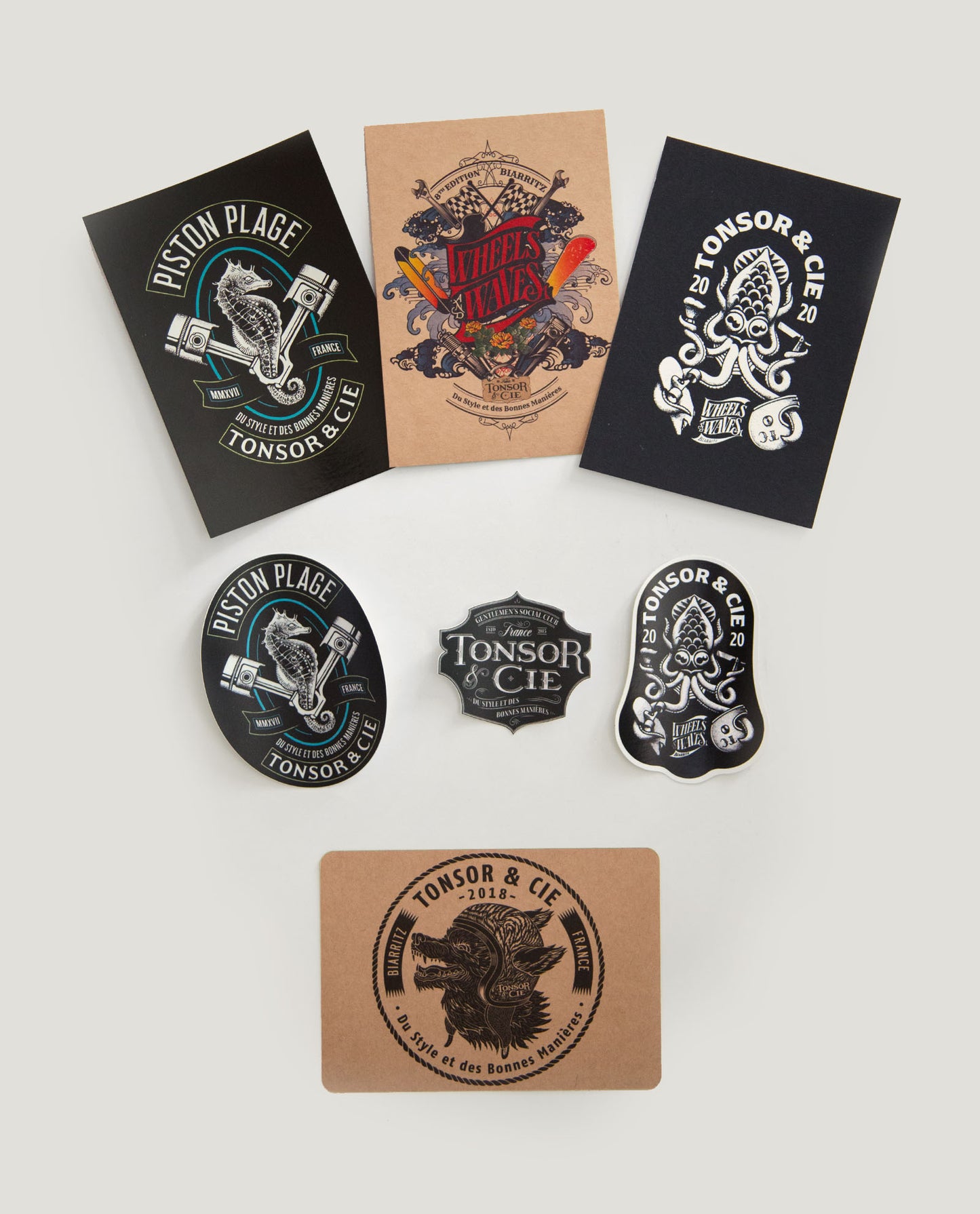 Stickers et Cartes Wheels and Waves TONSOR&CIE.