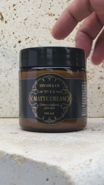 Tonsor & Cie – Matte Cream 100 ml – Strong Hold Matte Styling Cream – Beeswax & Mineral Oils – Non-Greasy Texture – Natural – Formulated and Made in France