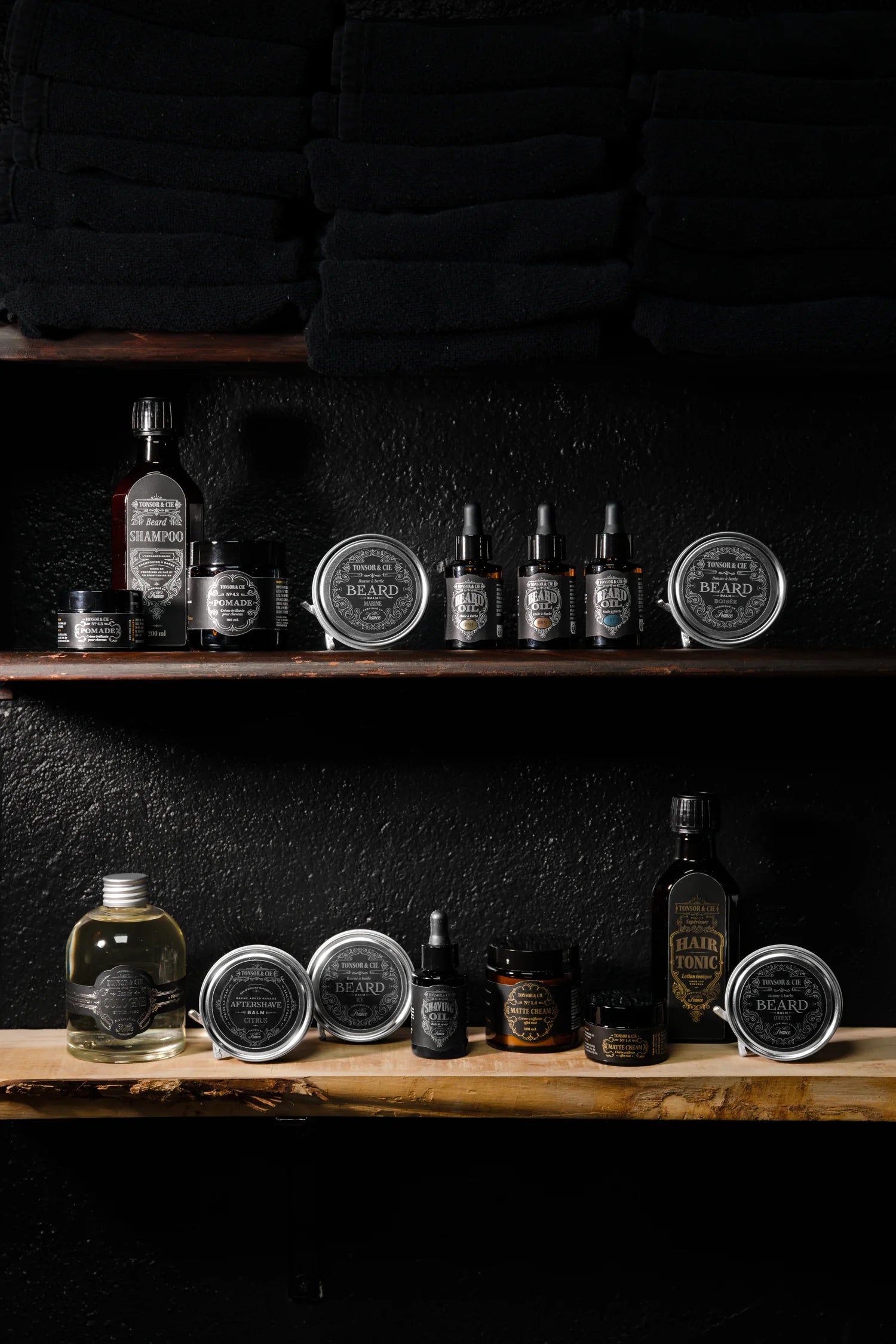 Produits de coiffage, huiles, baumes et soins Tonsor & Cie en salon